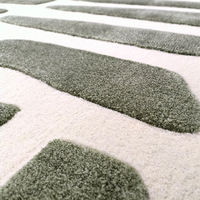 NZ laine et soie de bambou touffeté à la main Design minimaliste tapis Rectangle vert tapis tapis de luxe fait main pour la décoration de salon