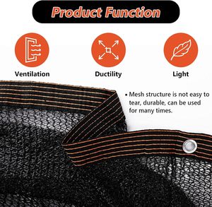 Filet <span class=keywords><strong>d</strong></span>'<span class=keywords><strong>ombrage</strong></span> agricole LIBO-Protection UV robuste pour les cultures, filet noir de 12 pieds <span class=keywords><strong>x</strong></span> 12 pieds - Product Image 6