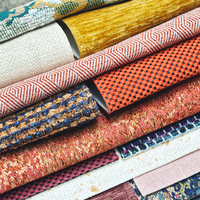 Tissu de canapé de luxe, tissu d'ameublement en polyester chenille, finition résistante aux taches, chaise de salle à manger, mobilier de restaurant
