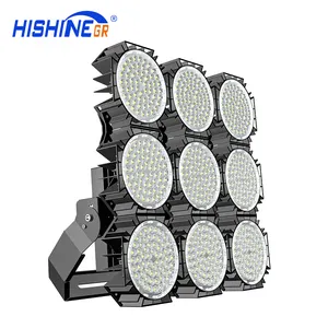 Hishine 알루미늄 합금 160lm/w 1000w 옥외 스포츠 축구장 경기장 방패를 가진 높은 돛대 led 홍수 빛