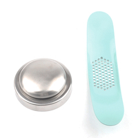 Roestvrijstalen Gember Rocker Chopper Knoflook Crusher Groentegereedschap Knoflookpers