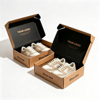 Caja de Zapatos de Diseño Nuevo, Plegable, Ecológica, de Cartón Corrugado, Tamaño Personalizado, Color Personalizado, Caja de Envío de Zapatos de Bajo Costo