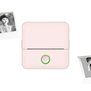 Mini Portable Printer With White Pink Blue 3 Colors Thermal/Ink-Free Printing Doodle DIY Pocket Printer Mini Portable