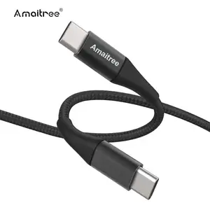 Amaitree 신상품 나일론 브레이드 고속 충전 타입 C USB C 케이블