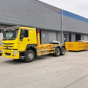 Camion de ramassage des déchets HOWO 6x4 à benne relevable, capacité 20-25 m³, benne à déchets à crochet à vendre - Product Image 3