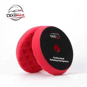 LEADMAX אדום יהלומי רכב מרוט וליטוש pad רכב פולני Pad מרוט Pad לרכב פירוט 3''5''6''7''