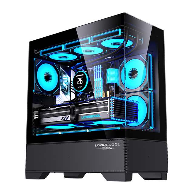 LOVINGCOOL OEM Factory Supply Tempered Glass Desktop E-ATX ATX MATX ITX Cases Gaming Full Tower PC Computer Cases with RGB Fans