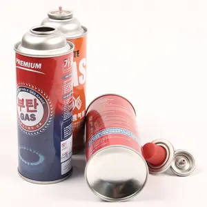 Venta al por mayor aerosol vacío aerosol gas butano lata con latas de impresión