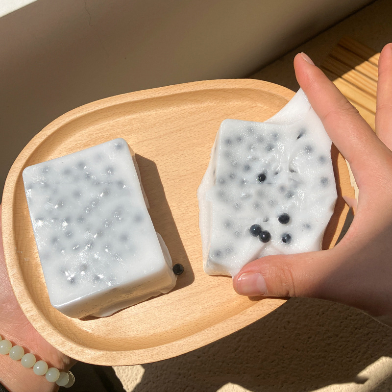 20579-ป๊อปสิว [ฐานสีขาว + ลูกปัดสีดำ]