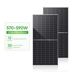 Panneaux solaires photovoltaïques bifaciaux monocristallins N-Type Faro à double vitrage pour toiture, haute popularité, 580W 590W, rendement 20%-23% - Product Image 6