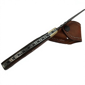 Cuchillos Rajput, Cuchillo Plegable de Acero con Alto Contenido de Carbono, con Mango de Madera y Hoja de Punta Caída - Garantía de 3 Años - Product Image 4