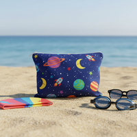 Pochette de voyage Royal Fair personnalisée bicolore en nylon recyclé pour cosmétiques et fournitures scolaires, idéale pour les étudiants et les escapades de week-end