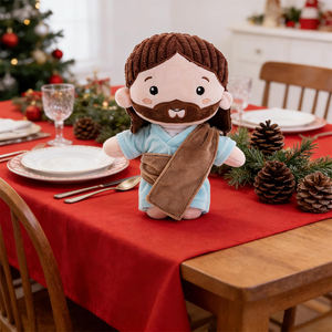 V428 Vente en gros Nouvelle conception Poupée Jésus en peluche douce Figurine religieuse personnalisée Jouet en peluche Jésus-Christ de dessin animé pour collectionneurs et fans - Product Image 3