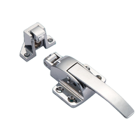 Poignée de loquet de porte de four industriel en alliage de zinc chromé, loquet à rouleau pour chambre climatique et équipement de boulangerie