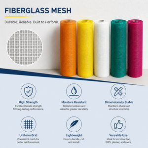 Maille de fibre de verre <span class=keywords><strong>rigide</strong></span> enduite pour l'isolation des murs, renforcement du cœur des panneaux composites, matériau de construction - Product Image 2