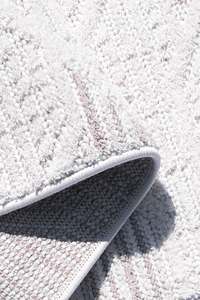 Alfombra Tejida Levini Beige Geométrica de Mezcla de Poliéster/Algodón de 8mm, Lavable, Texturizada, Moderna, Estilo Escandinavo, para Sala de Estar, Dormitorio, Hogar - Product Image 5