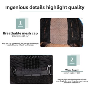 <span class=keywords><strong>Perruque</strong></span> BOB Courte Droite Personnalisable Style Européen-Américain, Cheveux Humains Remy de Haute Qualité, Densité 120%, Toutes Couleurs Teintables, Sans Lacet - Product Image 5