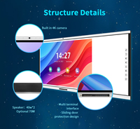 EIBOARD OEM ODM 94-дюймовая LED-доска «Всё в одном» Z Pro с камерой 13 МП 4K, 8 микрофонами, дисплеем 4K, Android 14 и Windows