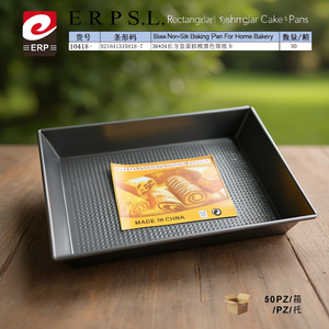 พิมพ์เค้กสี่เหลี่ยม Erpsl ขนาด 36x24 ซม. สีดำ แบบไม่ติดกระทะ สำหรับทำเบเกอรี่ที่บ้าน - Product Image 3