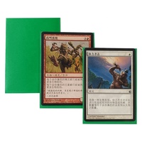 Manchons de cartes à collectionner vert mat Taille standard 66x91mm Gaufrage à chaud CPP pour manchons de cartes TCG de jeu