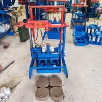 Ligne de production de briques inclinée de 2-45 cm, mobile et manuelle, pour la fabrication de blocs creux en ciment, haute productivité pour les chantiers de construction