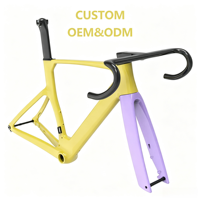 Cadre de vélo de route en fibre de carbone SUNREMO W04, 1,1 kg, cadre léger brillant, 700C, cadre de vélo de course