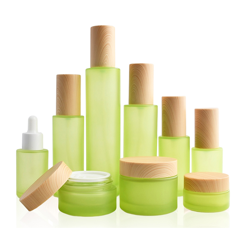 green frosted jars 200g