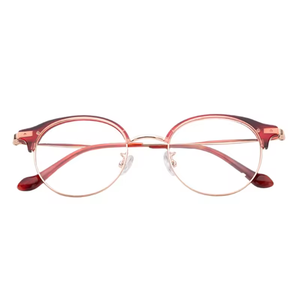 Thương hiệu mô hình mới Mắt kính khung chất lượng cao kim loại Acetate kính khung quang học cho phụ nữ - Product Image 4