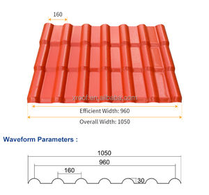 Teja de Cubierta Ondulada de PVC Doble <span class=keywords><strong>Romana</strong></span> de la Mejor Calidad, Teja de Resina Sintética Ligera para Chalets y Hoteles - Product Image 3