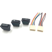 Arnés de cableado para interruptor elevalunas de coche, cinco cables, cinco puertos, conector de cable de cobre, ajuste estándar