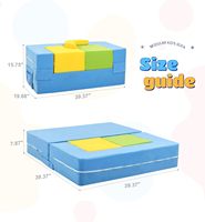 Sofá Modular Moderno para Niños, Sillón de Espuma para Niños Pequeños, Sofá Cama de Felpa Convertible para Dormitorio y Sala de Estar