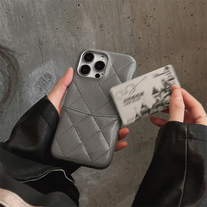 NOUVEAU Étui de téléphone à fentes pour cartes, texture litchi, style japonais et coréen, série Maillard Color, pour iPhone 15 Pro 14 13 - Product Image 4