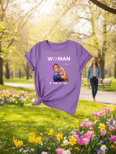 Elegante T-Shirt da Donna con Collo Tondo e Maniche Corte, Stile Vintage con Stampa per la Giornata Internazionale della Donna 2031, Vestibilità Regolare in Tessuto Jersey - Product Image 2