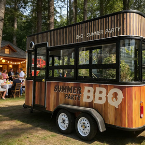 Carrito de Comida Móvil de Fácil Operación, Carrito de Comida Portátil para Negocios de Café y Bocadillos - Product Image 1