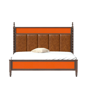 Ensemble de chambre d'appartement de style Mid-Century, mobilier de suite en bois massif, grand lit <span class=keywords><strong>Paris</strong></span> King Size, écologique et durable - Product Image 4