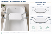 Asiento de Transferencia para Bañera Ajustable de Aluminio SimplyWalk, Silla de Baño de PE con Embalaje Personalizado para Compradores OEM y de Marca Privada