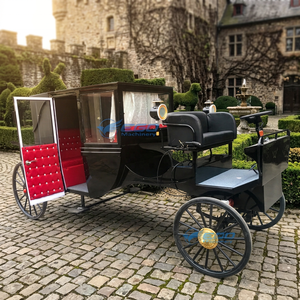 Fabricant de calèches royales noires, véhicule de mariage, calèche à chevaux, calèche électrique sans chevaux pour le tourisme - Product Image 2