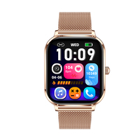 Nouveautés AK108 Montre Connectée Carrée 1.82" IPS Appel Bluetooth Étanche IPX8 Fréquence Cardiaque SpO2 Tension Artérielle Multi-Sports Podomètre Musique Alliage