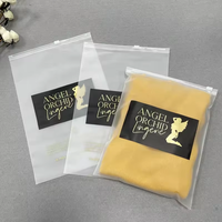 Sacs en plastique givrés personnalisés avec fermeture éclair, pochettes d'emballage jetables de haute qualité avec curseur pour vêtements et articles vestimentaires
