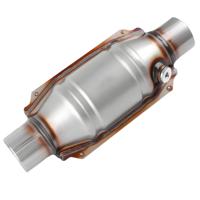 Convertidor catalítico universal de 2.5 pulgadas compatible con EPA, con puerto para sensor de O2, alto flujo, 400 celdas, acero inoxidable de alto rendimiento, compatible con 53005