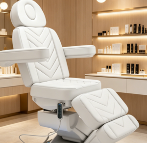 <span class=keywords><strong>Cama</strong></span> de Belleza Eléctrica Ajustable GINEE MEDICAL con Control Manual y de Pedales, Esponja de Alta Elasticidad, Tapicería de Cuero Impermeable - Product Image 1