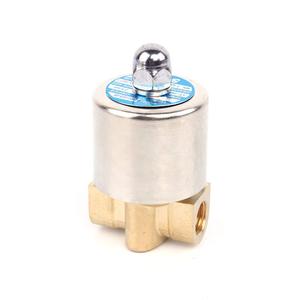 Vanne solénoïde électrique SNS 1/4 po NPT en laiton normalement fermée pour eau, air, diesel, DC12V, haute résistance à la température - Product Image 3