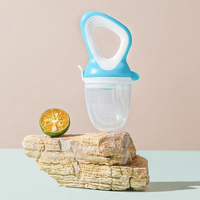 Nieuw Ontwerp Bpa Gratis Herbruikbare Eco-Vriendelijke Siliconen Baby Fruit Feeder Fopspeen Geschenkset Met Siliconen Hoes