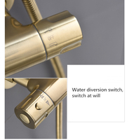 Robinets de douche muraux, salle de bain, ensemble moderne de système de douche en or brossé brossé brossé brossé livraison gratuite