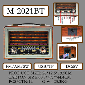 M-2021Bt Meier Classic Wood 1171 Blue3 Band Radio Retro Radio Jack Fernbedienung mit Bt Funktion - Product Image 3