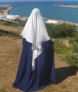 新しい女性固体イスラム教徒のショールプレーン2022イスラム教徒のイスラム服オーバーヘッドフルカバー祈りスカーフ女性ヒジャーブジルバブキマール