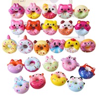 Mini Donut Squishy Blind Box Toy Cartoon Animal Squeeze Toy Slow Rising Sensory Fidget Stress Relief Novelty Customize
