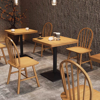 Ensemble de canapés de restaurant modernes en bois, mobilier de banquette, table et chaises pour café, salon - Durable et écologique