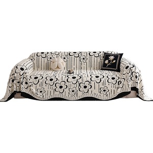 <b>Sofa</b> <b>Cover</b> One Piece Full Wrap Floral Plush Modern Style 145-185Cm <b>For</b> General <b>Sofa</b> - Product Image 5