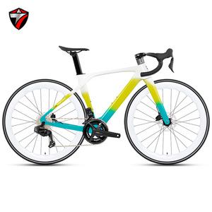 Vélo de route en <span class=keywords><strong>fibre</strong></span> de carbone intégrale T10pro -2rd, <span class=keywords><strong>le</strong></span> <span class=keywords><strong>moins</strong></span> <span class=keywords><strong>cher</strong></span> de l'usine, 24 vitesses, frein à disque hydraulique, sans fil, roue en carbone 700c - Product Image 2